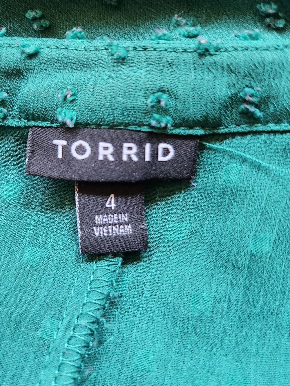 TORRID Green Clip Dot Tiered Midi Dress - Size 4X - Picture 11 of 14